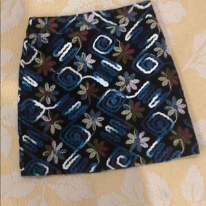 NWOT Zara Multi Color Stitch Mini Skirt
